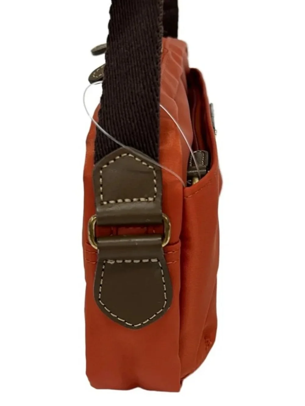 MACKINTOSH PHILOSOPHY Orange Dark Brown Nylon Shoulder Bag